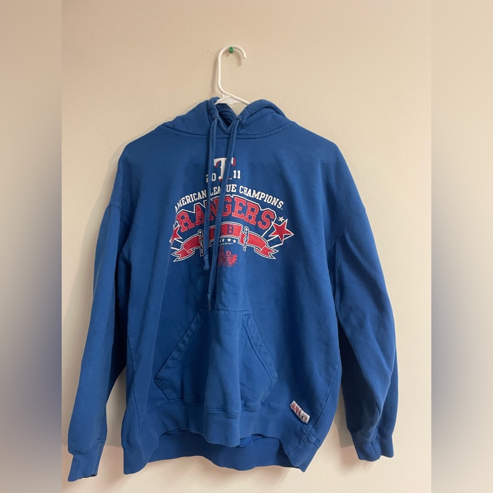 2011 rangers champion hoodie blue